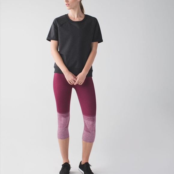 🍋 Lululemon ombré Seamlessly Street Crop Sz. 4 - Picture 6 of 8